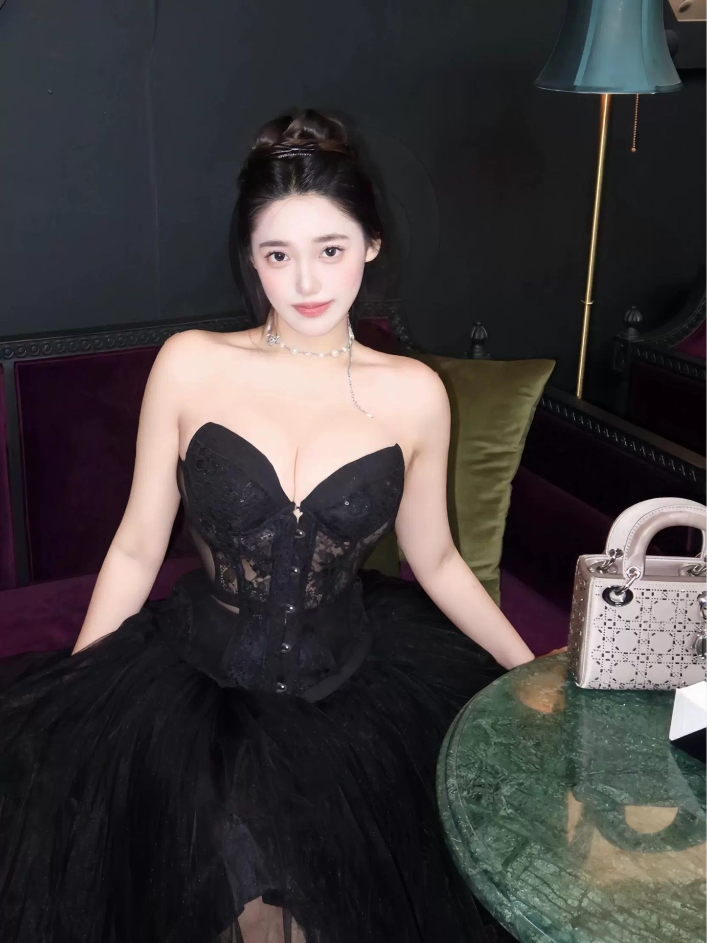 Celebrity Fishbone Corset & Puffy Skirt Set – Rich Daughter's Luxe Two-Piece Style