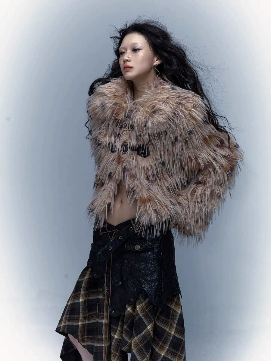 Cappotto invernale in pelliccia pigra di Maillard