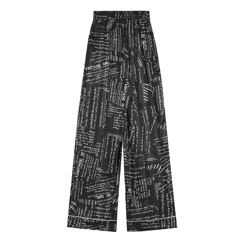 Newspaper Print Pajama Set