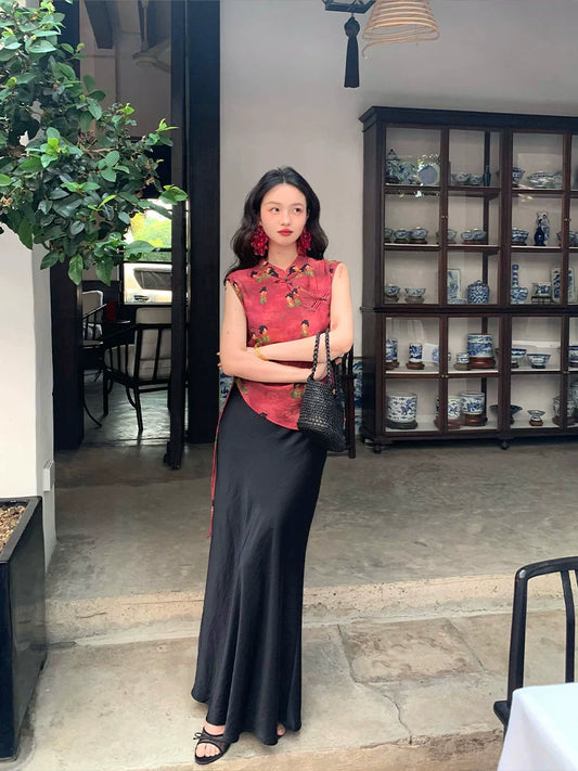 New Chinese Hip-Hugging Fishtail Skirt