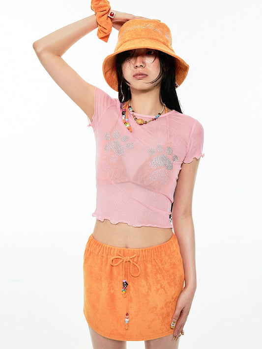 Cappello da sole in materiale asciugamano