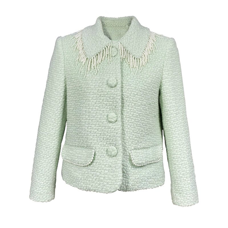 Woolen Coat Skirt Set