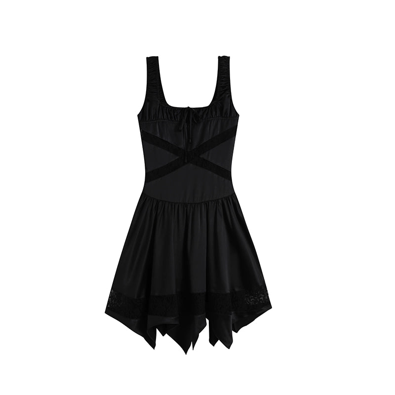 Black Lace Hollow-out Dress