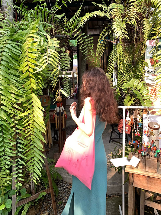 Ramie Tencel Sleeveless Slit Dress