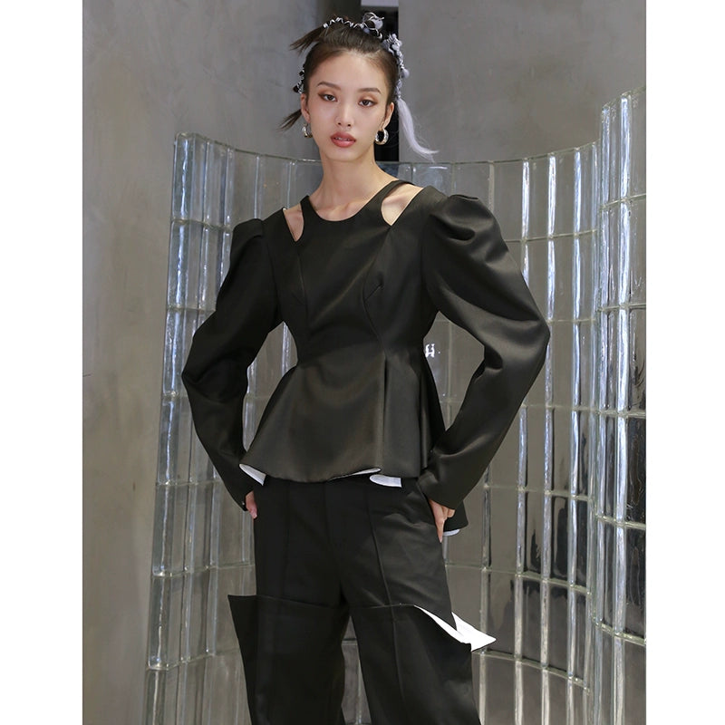 Backless Lace-Up Top Jacket