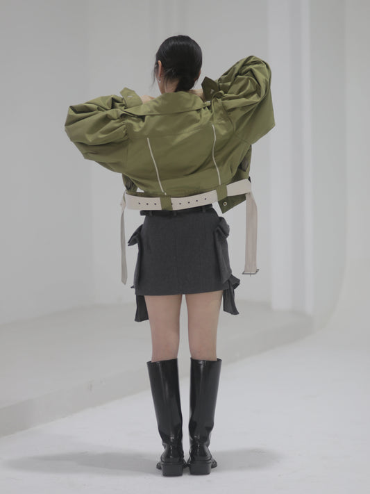 Ультра короткое рабочее платье трапециевидного силуэта Spicy Girl