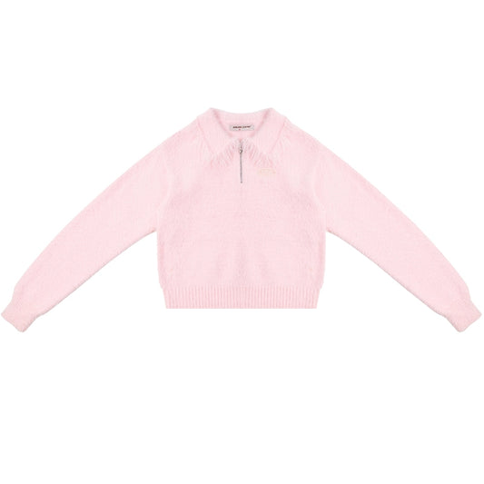 Suéter de cuello de pelo grueso | Tejido retro cálido estilo perezoso para otoño/invierno