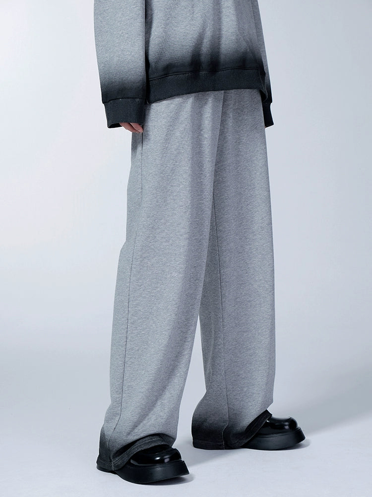 Grey Gradient High Waist Wide Leg Sports Pants