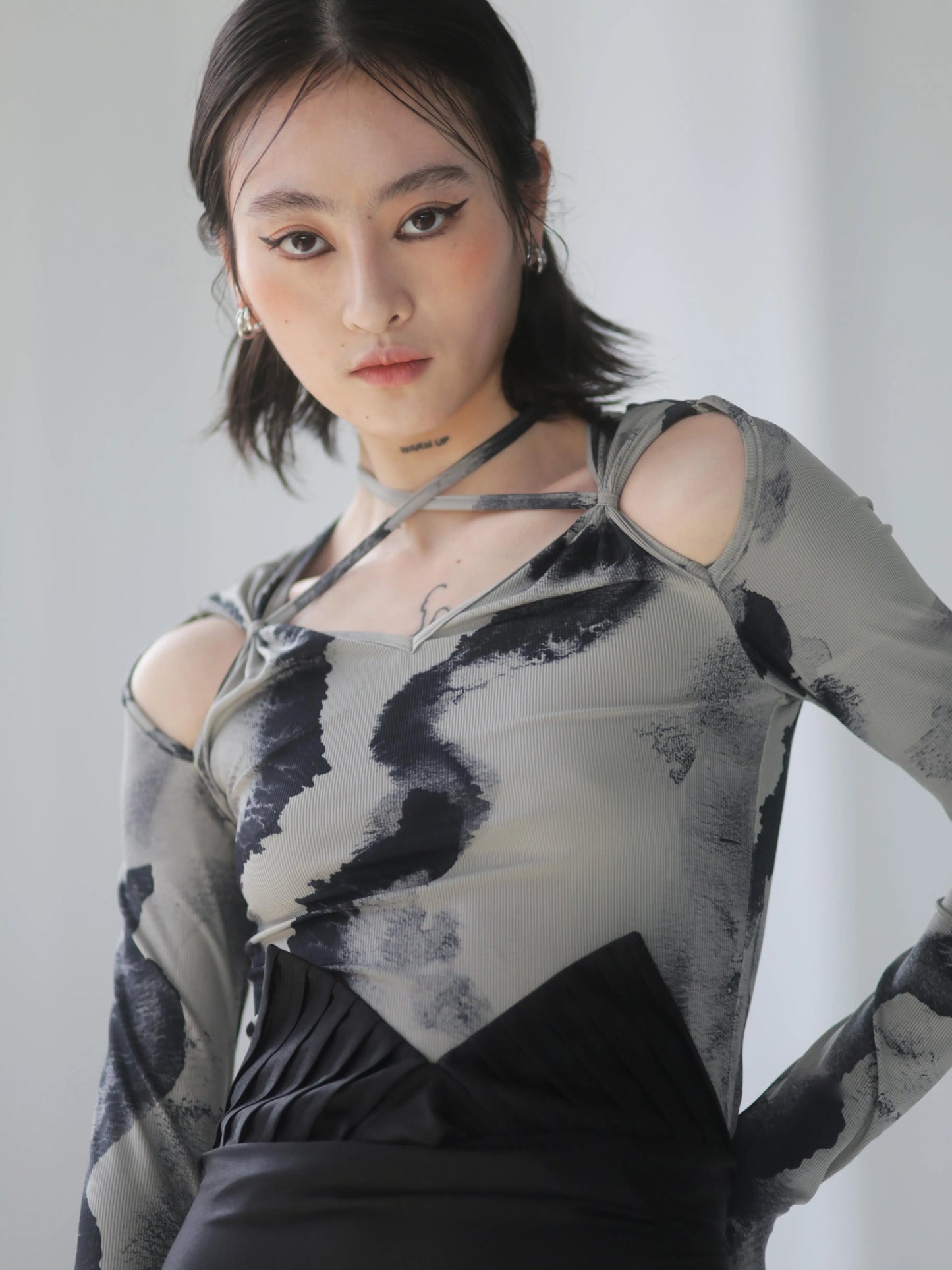 Watercolor Halo Dyed Climbing Rope Tie Shirt