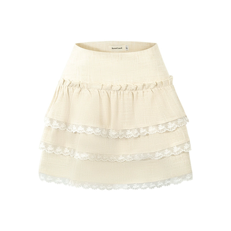 Rose Bubble Sleeve A-line Set