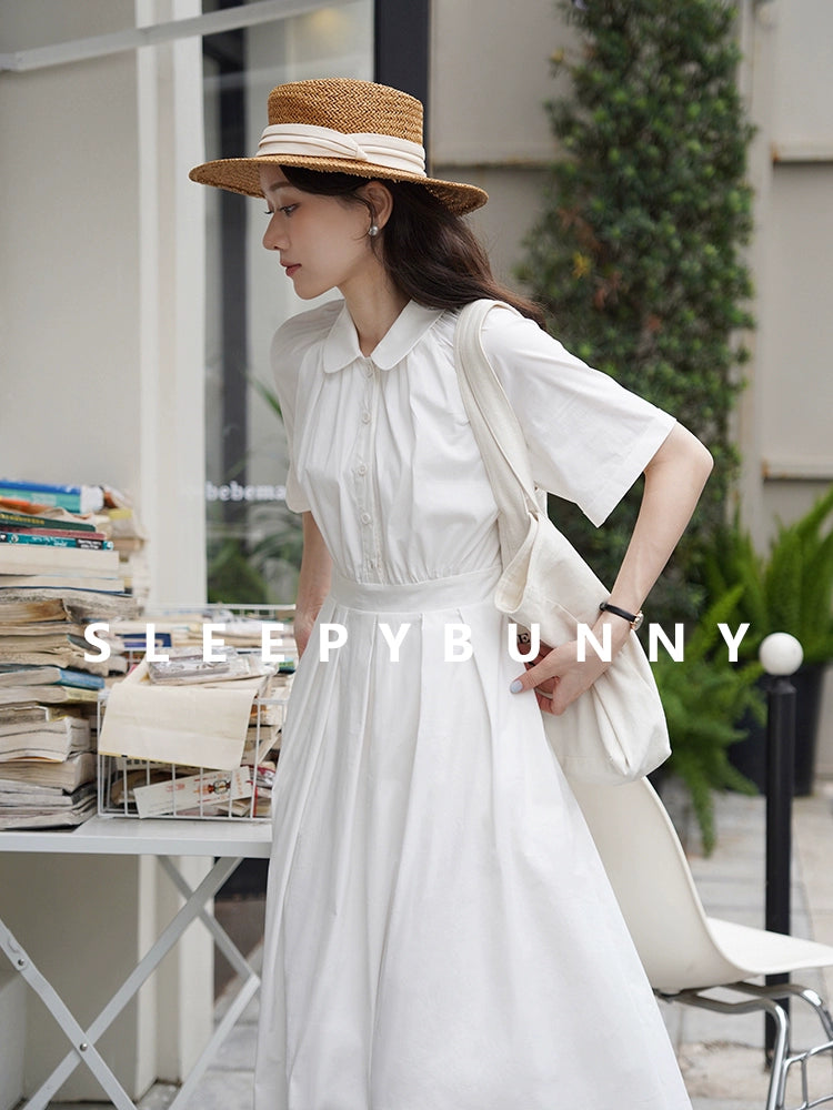 Slim Waist Shirt Dress