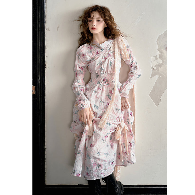 Fragmented Flower Lace Long Skirt