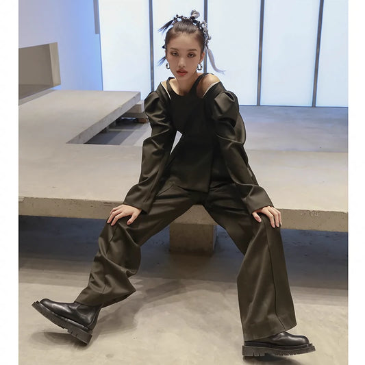 Backless Lace-Up Top Jacket