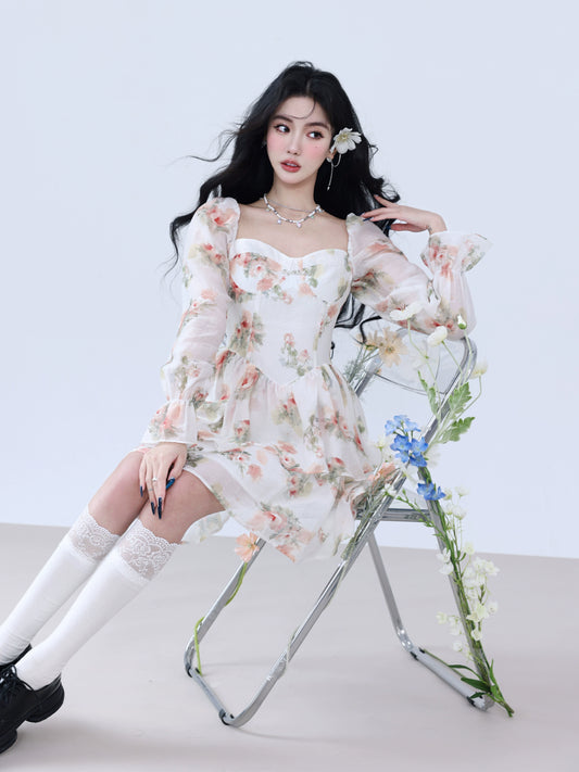 White Tea Fresh Fragrant Flower Holiday Dress