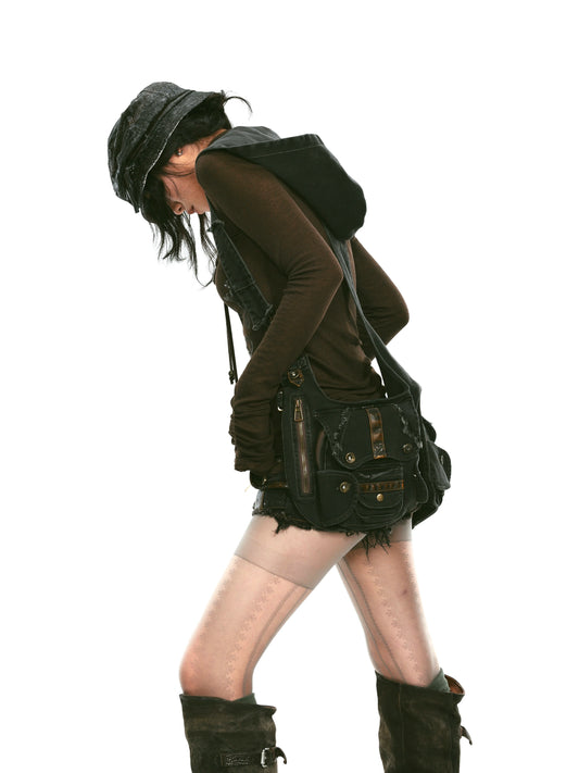 Cowboy Hooded Multi Pocket Waistcoat