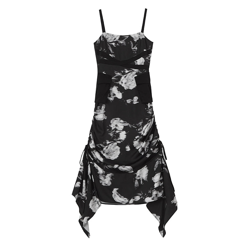 Black Strap Tunic Bubble Skirt