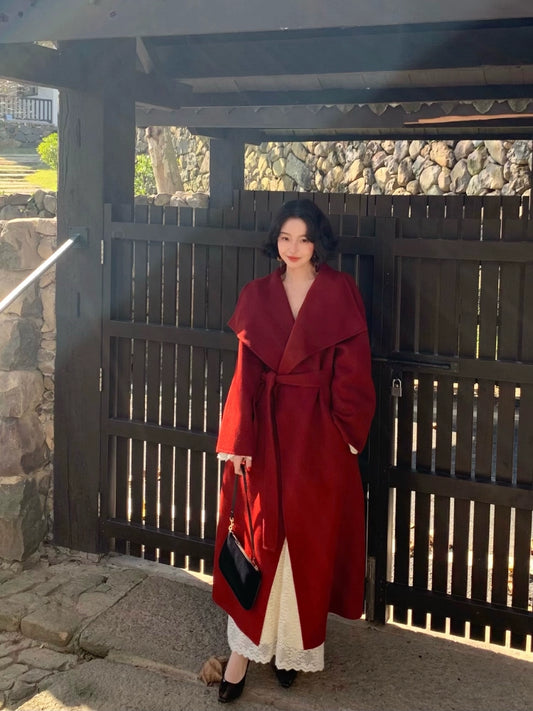 Double-Sided Tweed Coat – Paris Slow Tune Alpaca Blend