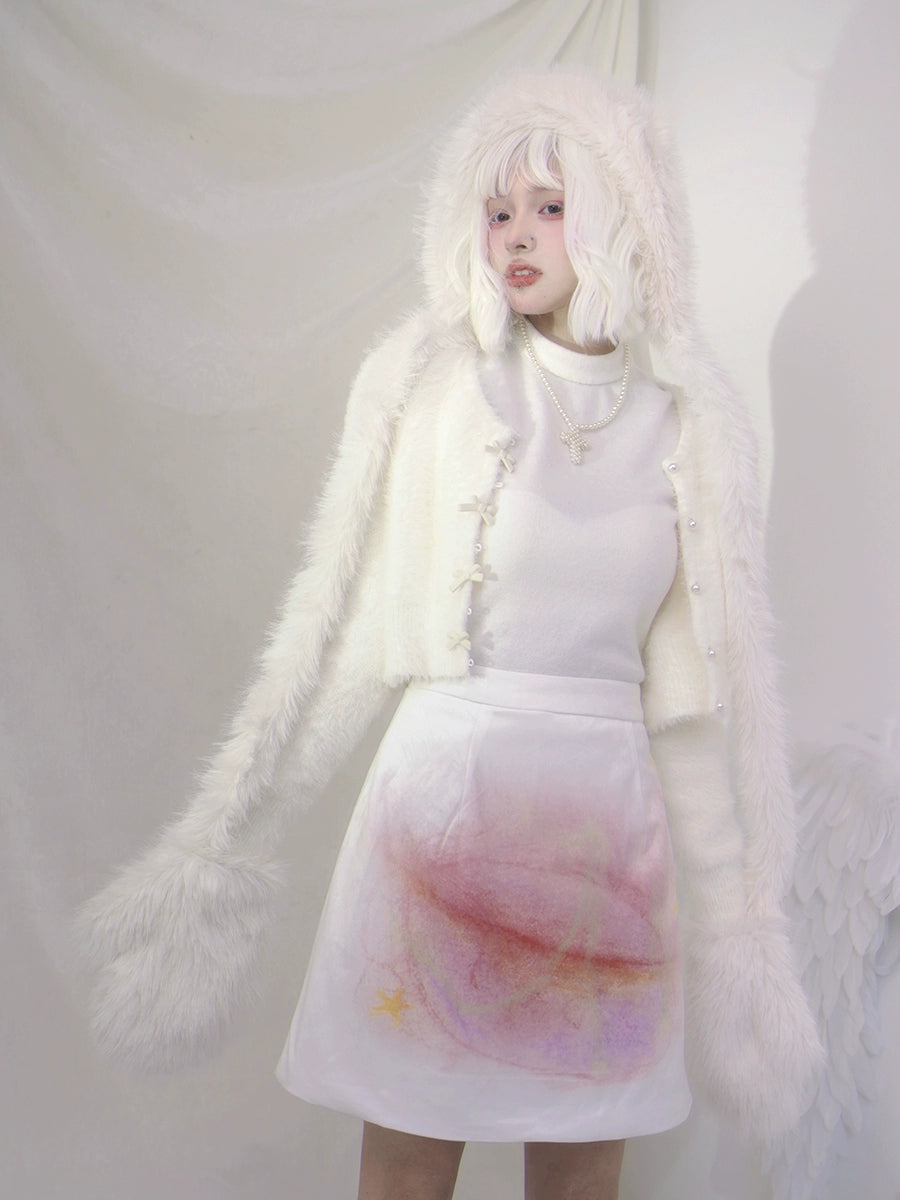 Plush Warm Girl Gloves