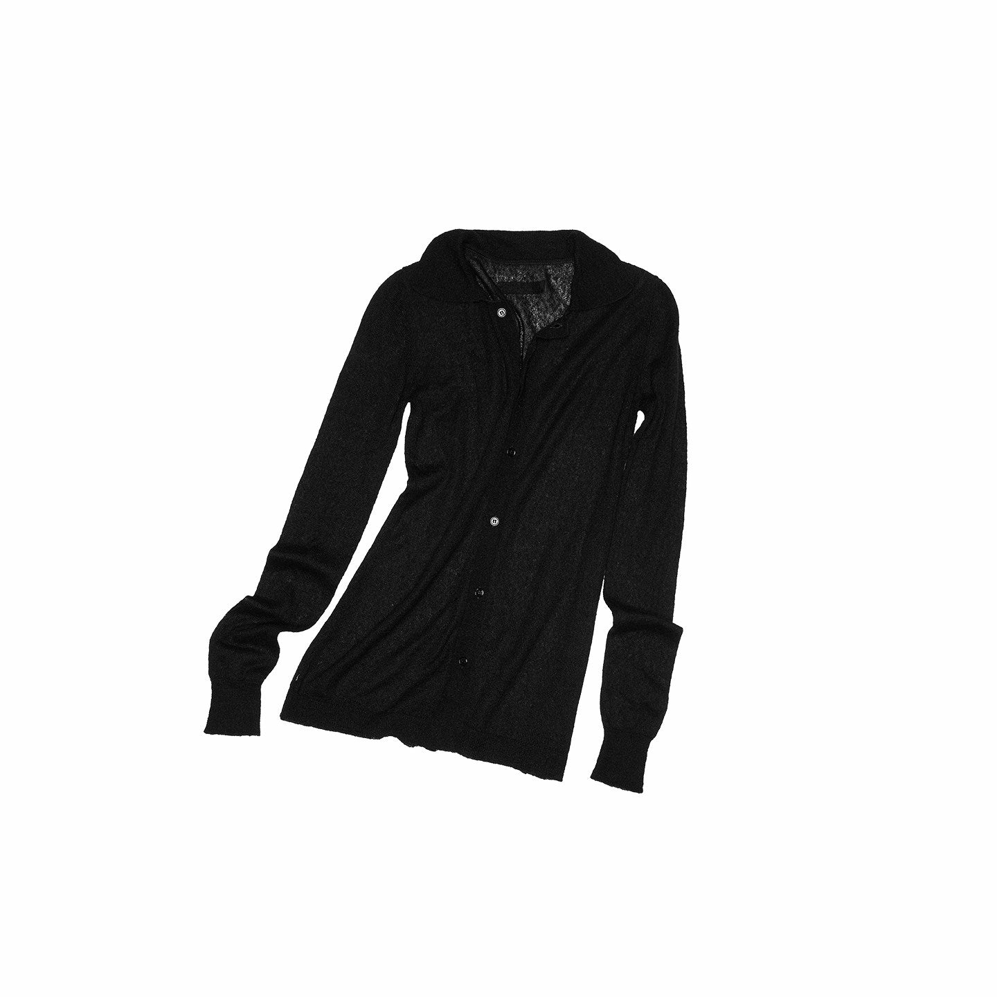 Sheer Mohair Knit Cardigan