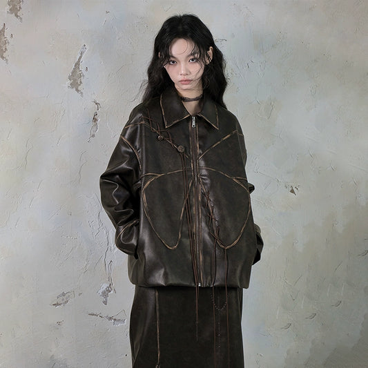 Maillard Retro Brushed Butterfly Leather Jacket