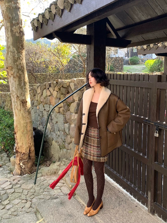 Fleece Fur Short Coat – Years of Warmth Bathrobe Design