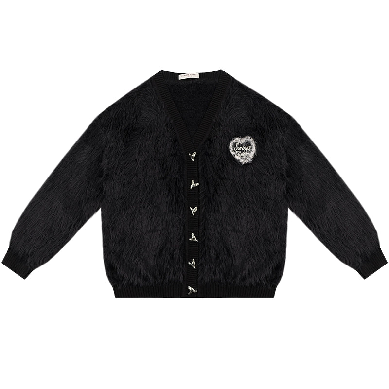 Soft Waxy Wool Cardigan | Warm Lazy Style Retro V-neck Design for Autumn/Winter