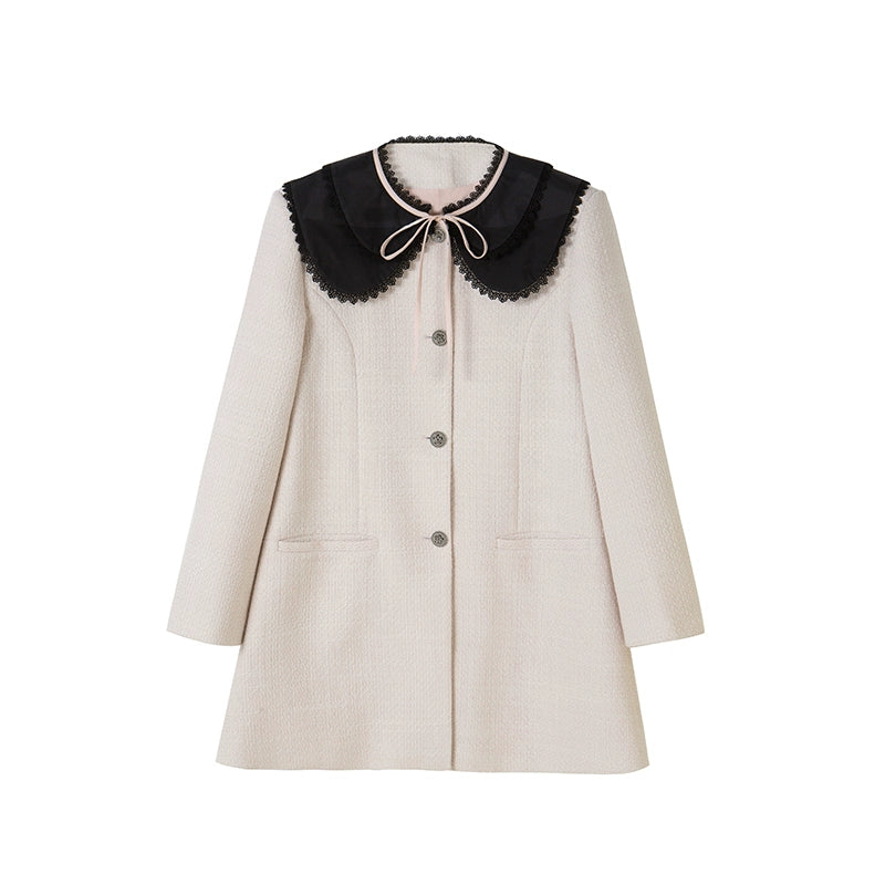 حلاوة فرنسية -معطف ثياب سوداء سوداء