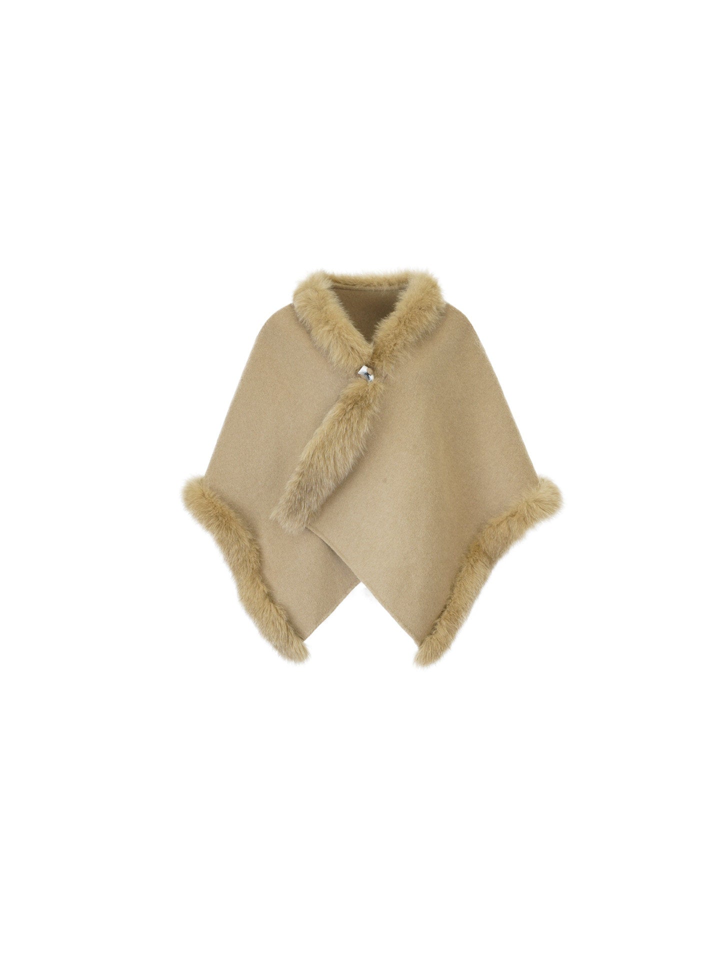 Luxury Fox Fur & Wool Double-Faced Vest Coat