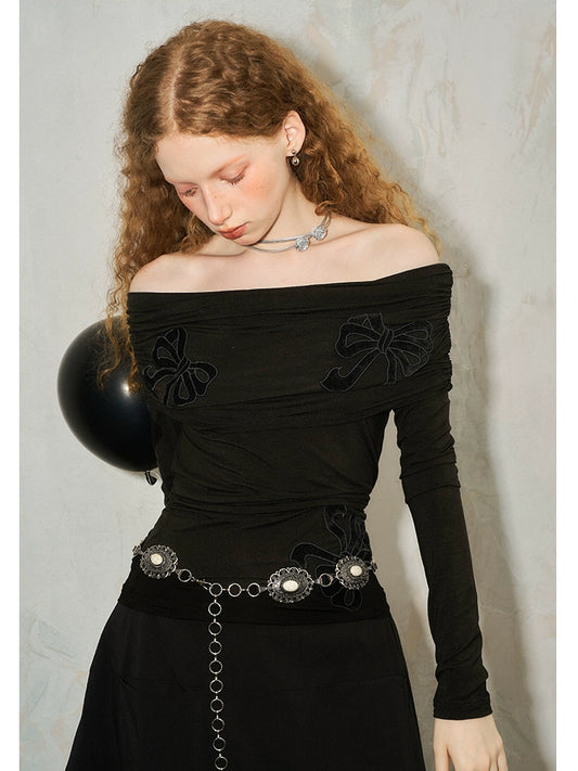 Bow Embroidered Top