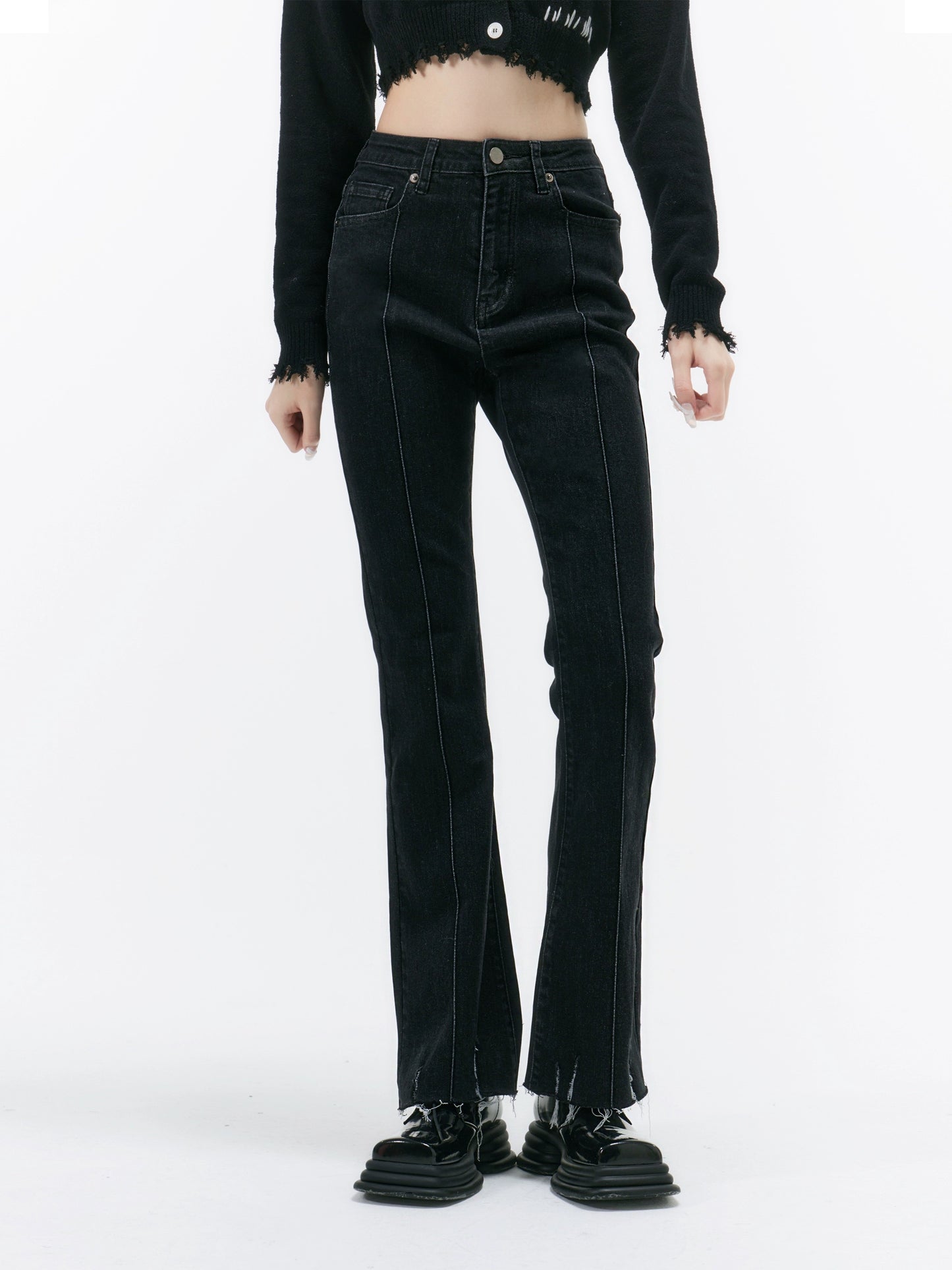 Princess Pants Slim Fit Ragged Jeans