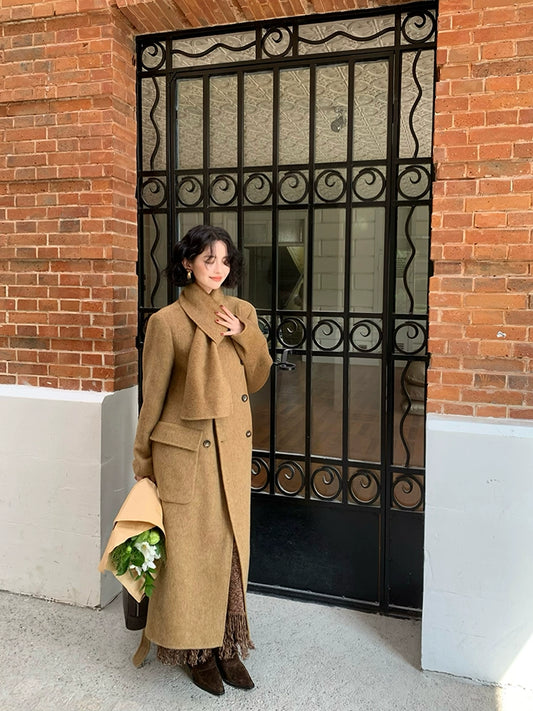 Yak Wool Tweed Coat – Endless Holiday Stand Collar Style