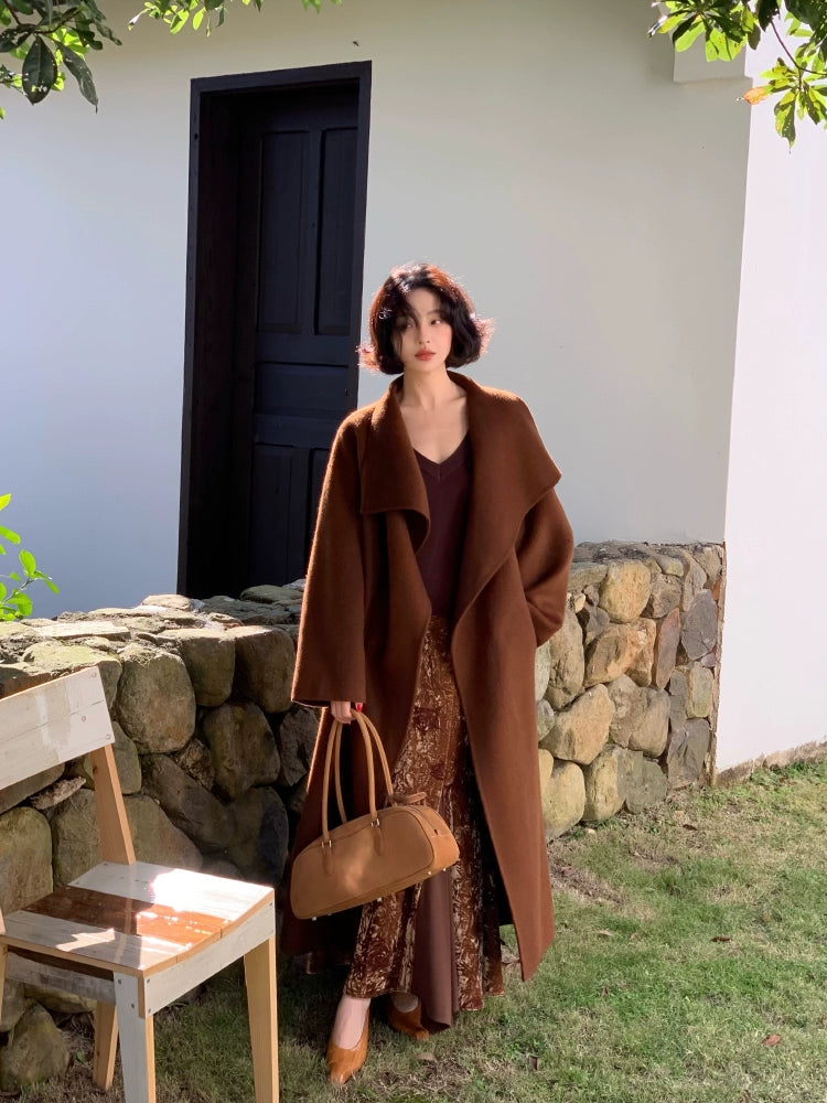 Double-Sided Tweed Coat – Paris Slow Tune Alpaca Blend