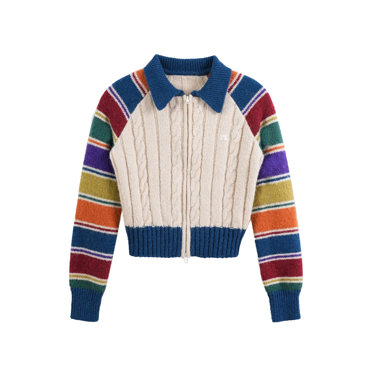 Rainbow Stripe Raglan Cardigan