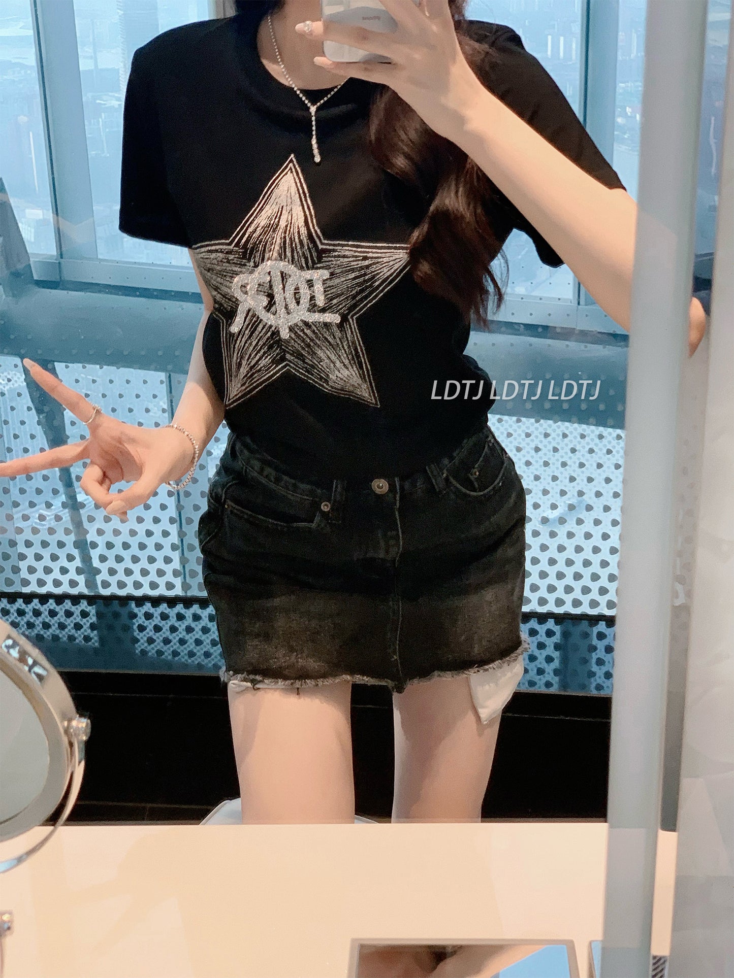 Sparkle Half Skirt Tee