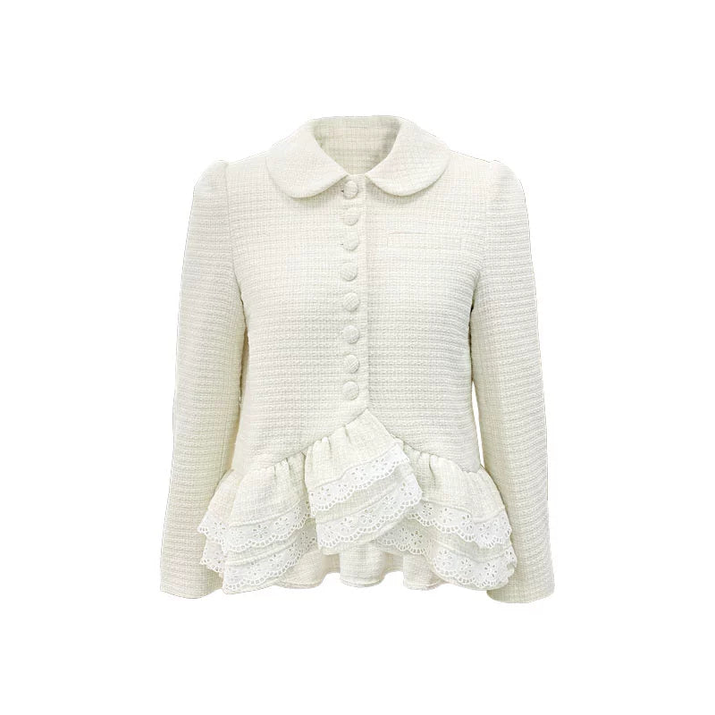 Lace Hem Suit Set