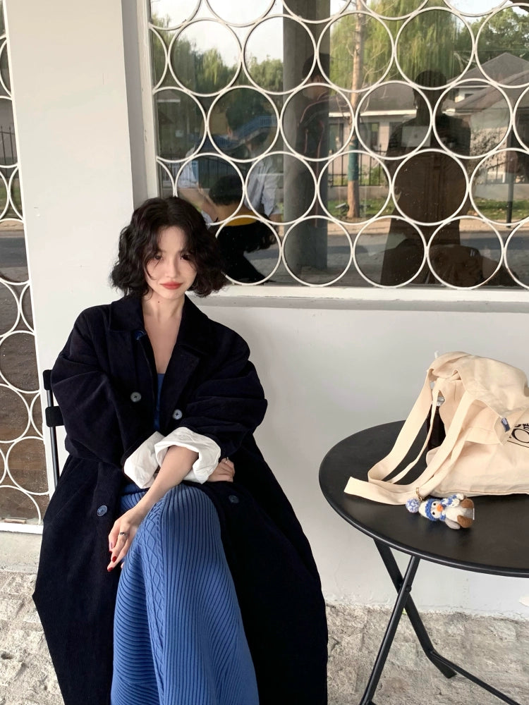 Corduroy Padded Coat – Winter Moon Mid-Length Warmth