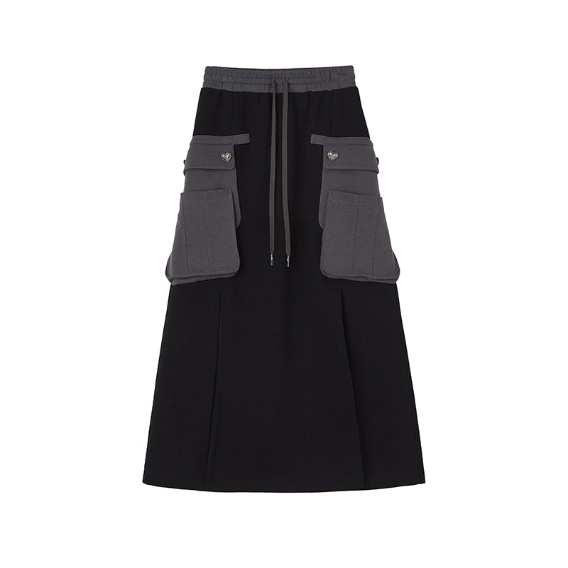 Stereoscopic Double Pocket Skirt