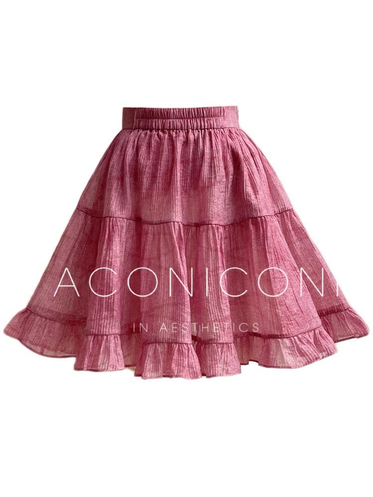 French Textured Shirt & Skirt Set – Chic Matching Look