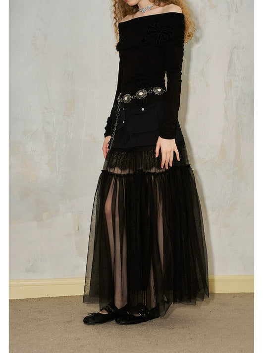 فستان صيفي شبكي من الدانتيل