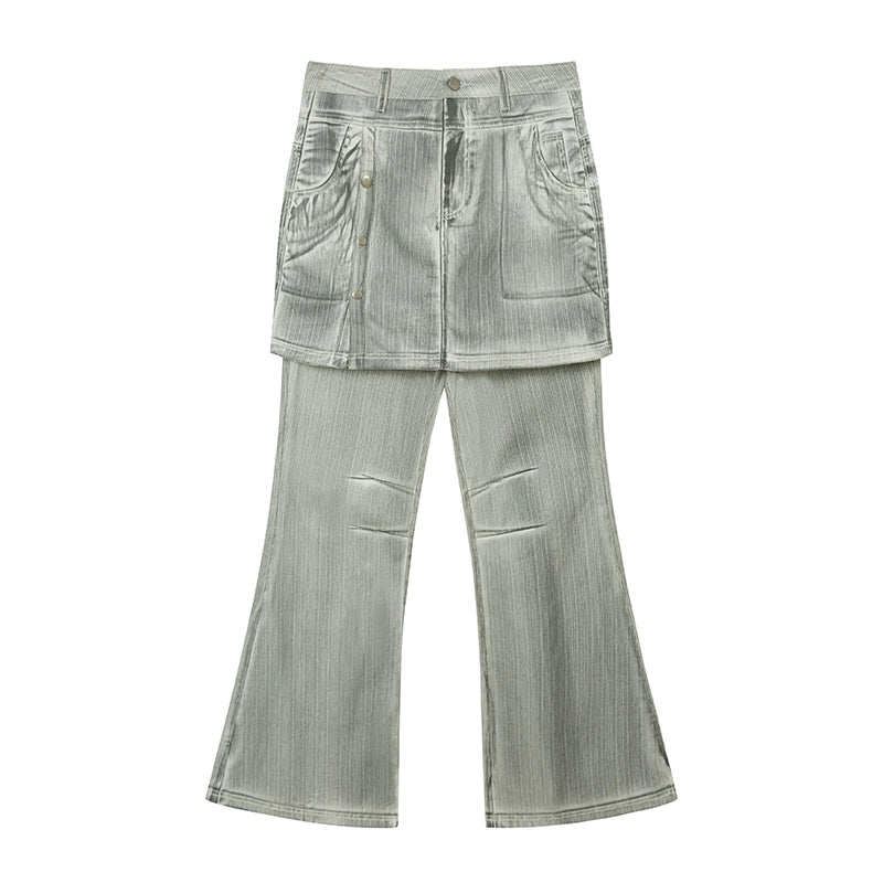 بنطال تنورة واسع الساق للإجازة