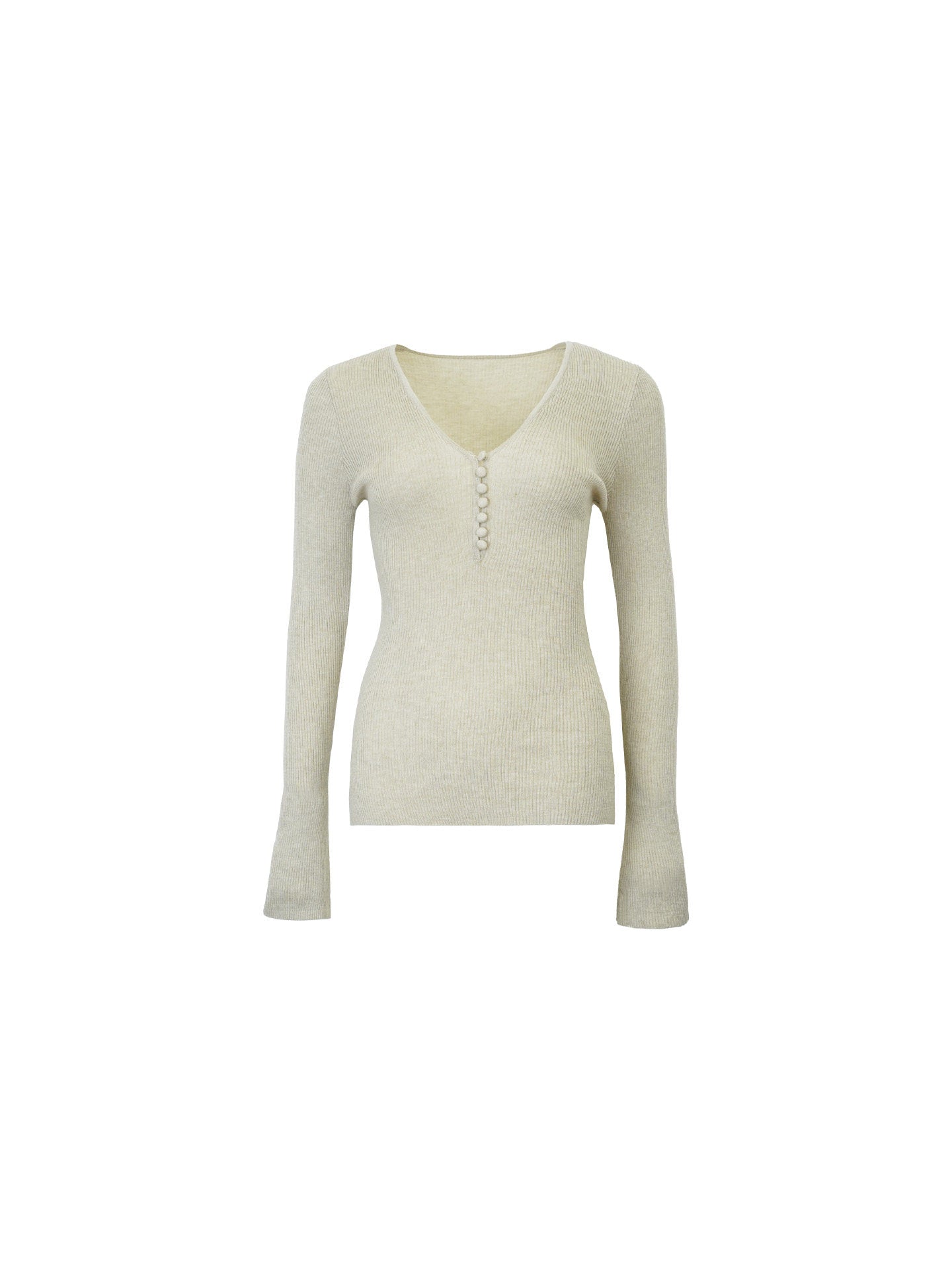 Wine Afternoon Hong Kong Retro V-Neck Slim Knit