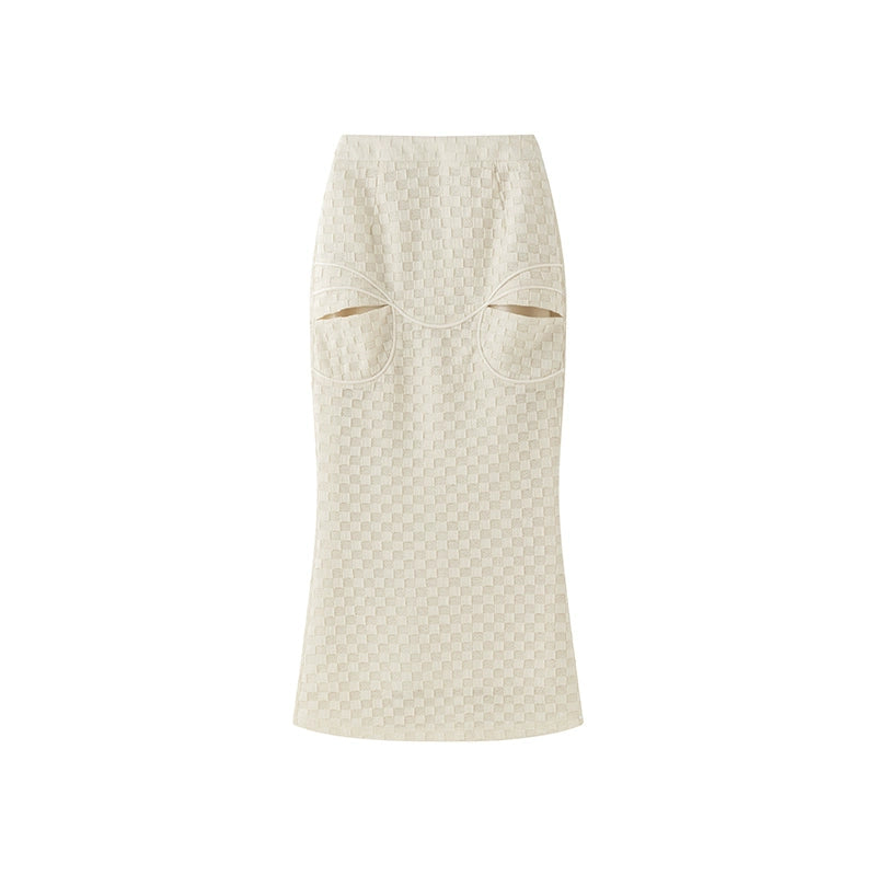 Plaid Fishtail Skirt Set