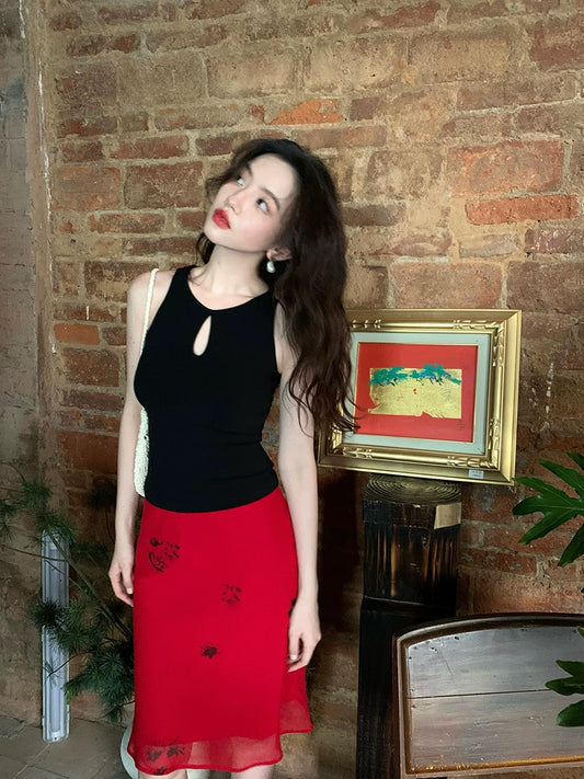 French High-Waist Slimming Skirt