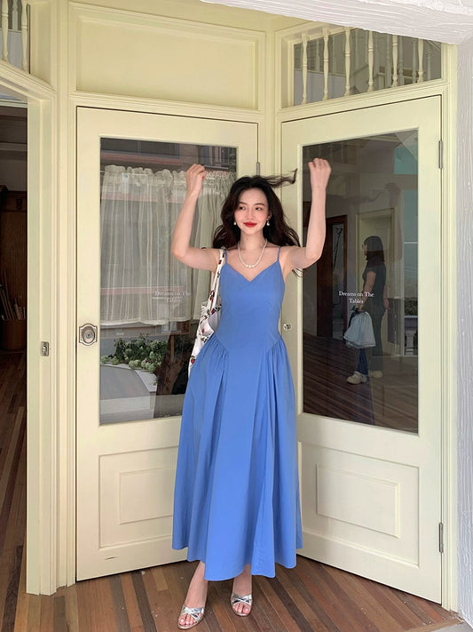 High-Waisted Suspender Summer Dress