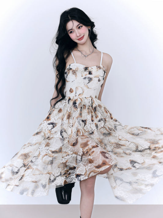 Seaside Vacation Heavy Industry Strap Dress