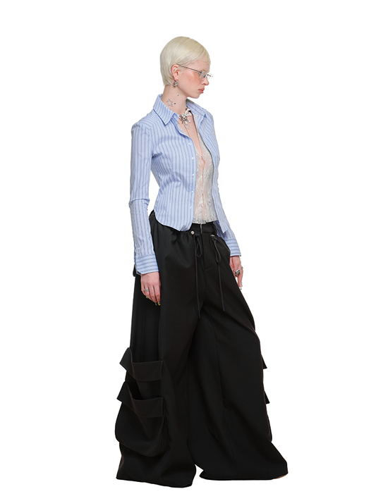 Lace Panel Faux Layered Shirt & Skirt Set – Pure Desire Aesthetic