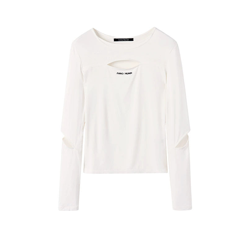 Bamboo Fiber Hollow Out T-shirt