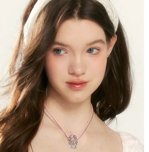 Pink Love Zircon Necklace Choker