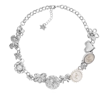 Day Moon Silver Necklace