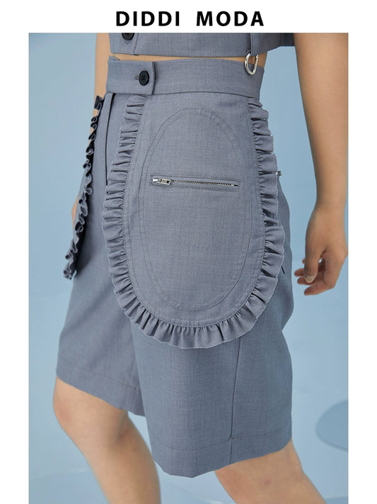 الدانتيل عالي الخصر -بدلة ملابس العمل